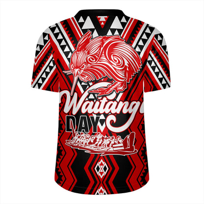 New Zealand Rugby Jersey Waitangi Day Kiwi Bird Pattern Fabric