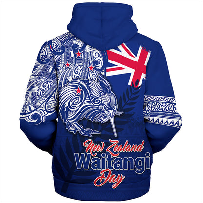 New Zealand Sherpa Hoodie Waitangi Day Maori Tribal Flag With Symbol National