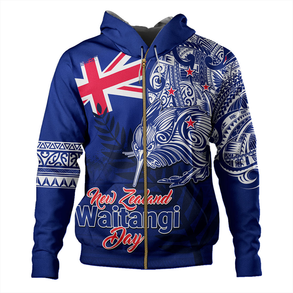 New Zealand Hoodie Waitangi Day Maori Tribal Flag With Symbol National