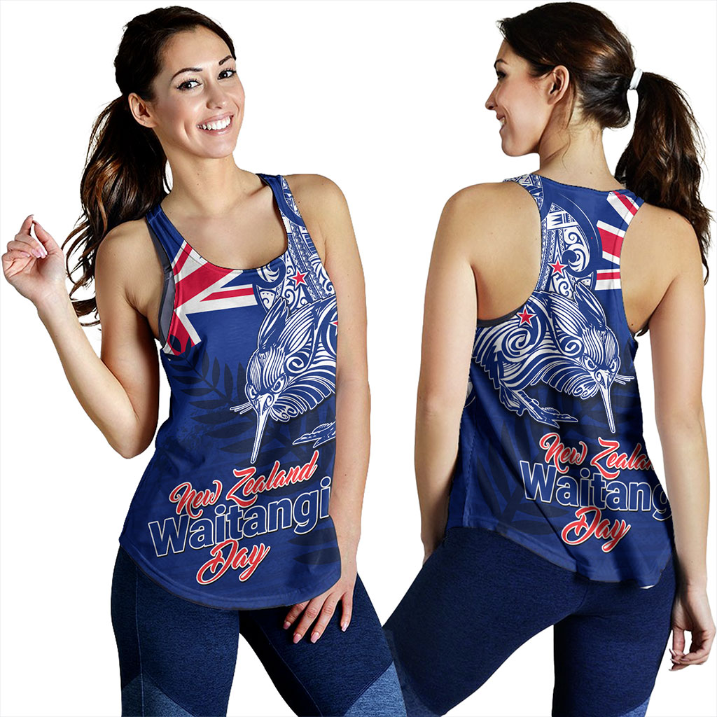 New Zealand Women Tank Waitangi Day Maori Tribal Flag With Symbol National