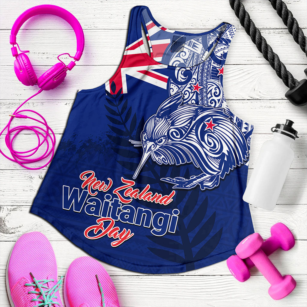 New Zealand Women Tank Waitangi Day Maori Tribal Flag With Symbol National