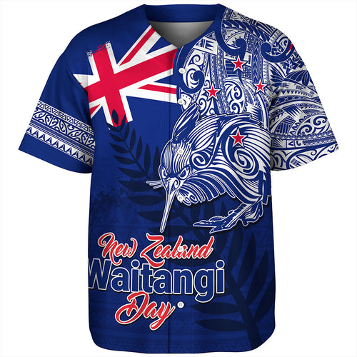 New Zealand Baseball Shirt Waitangi Day Maori Tribal Flag With Symbol National