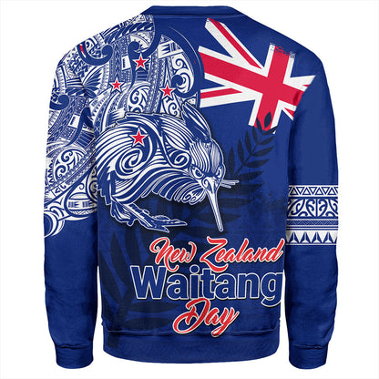 New Zealand Sweatshirt Waitangi Day Maori Tribal Flag With Symbol National