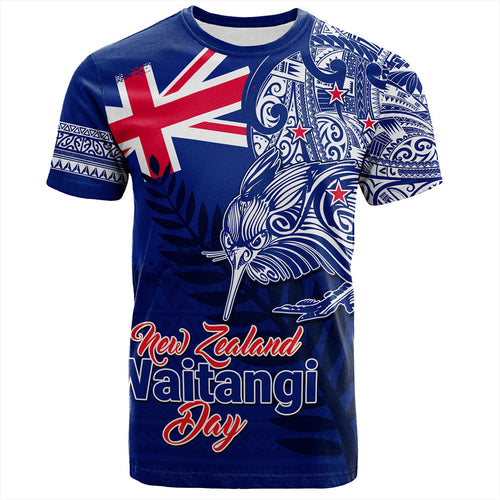 New Zealand T-Shirt Waitangi Day Maori Tribal Flag With Symbol National