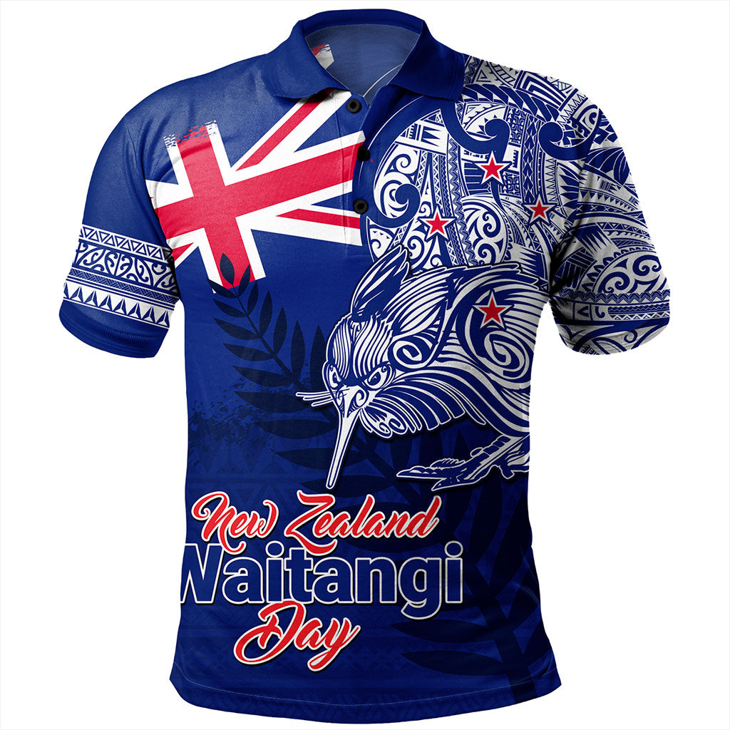 New Zealand Polo Shirt Waitangi Day Maori Tribal Flag With Symbol National