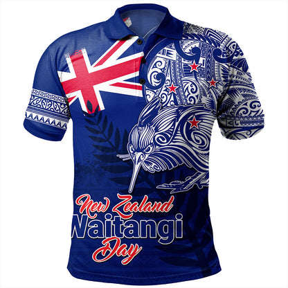 New Zealand Polo Shirt Waitangi Day Maori Tribal Flag With Symbol National