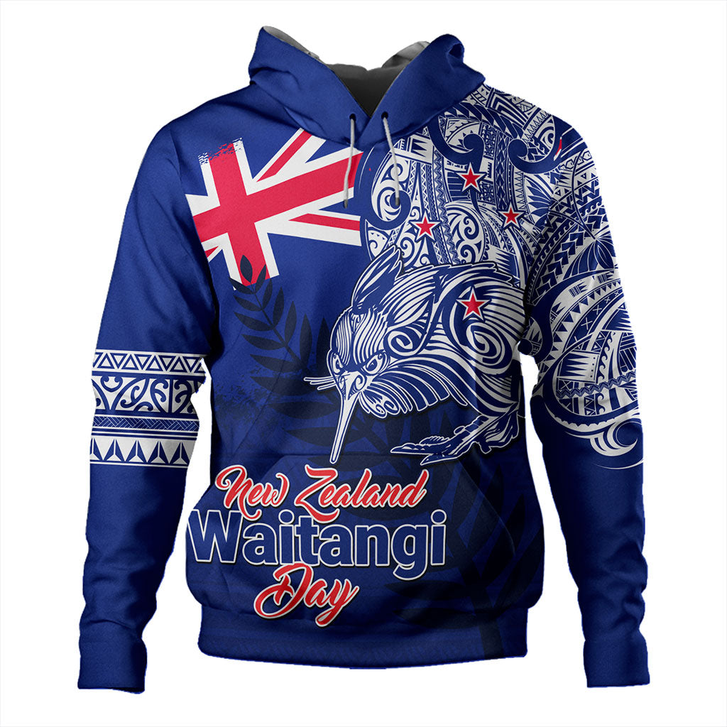 New Zealand Hoodie Waitangi Day Maori Tribal Flag With Symbol National