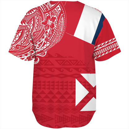 Wallis And Futuna Baseball Shirt Polynesian Flag With Coat Of Arms