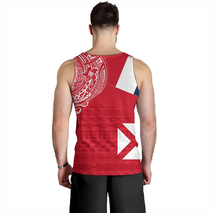 Wallis And Futuna Tank Top Polynesian Flag With Coat Of Arms