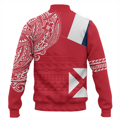 Wallis And Futuna Baseball Jacket Polynesian Flag With Coat Of Arms