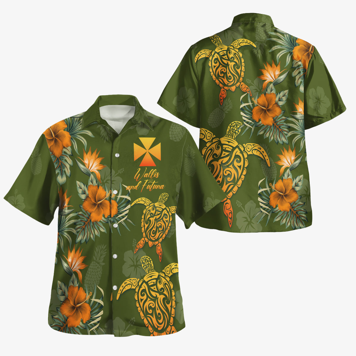 Wallis and Futuna Custom Personalised Hawaiian Shirt Polynesian Tropical Summer