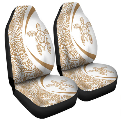 Hawaii Car Seat Covers Turtle Hibiscus Lauhala White Gold Circle