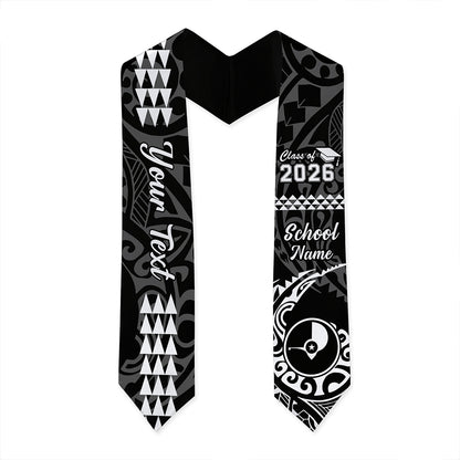 Yap State Graduation Stole Custom Class 2026 Tribal Kakau Style