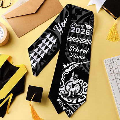 Vanuatu Graduation Stole Custom Class 2026 Tribal Kakau Style