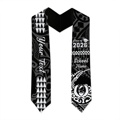 Pohnpei State Graduation Stole Custom Class 2026 Tribal Kakau Style