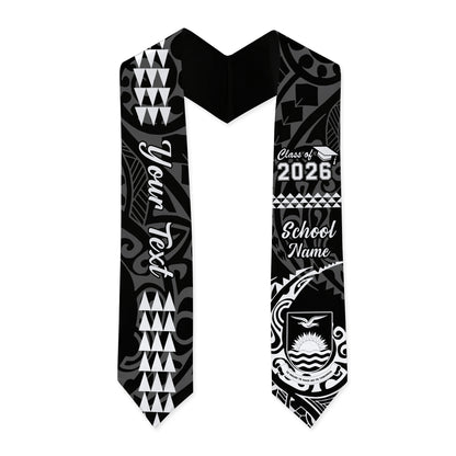 Kiribati Graduation Stole Custom Class 2026 Tribal Kakau Style