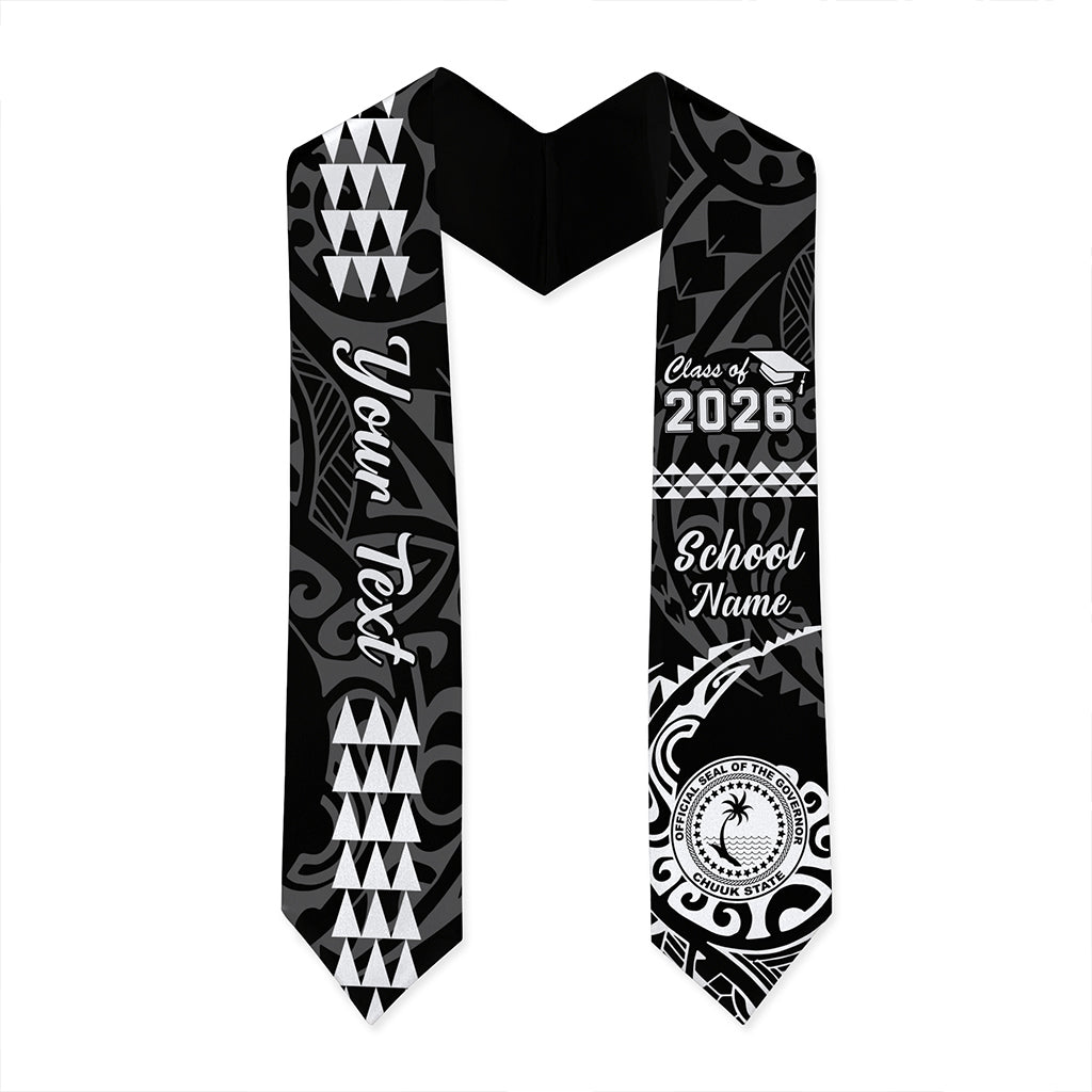 Chuuk State Graduation Stole Custom Class 2026 Tribal Kakau Style