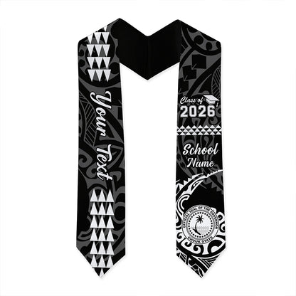 Chuuk State Graduation Stole Custom Class 2026 Tribal Kakau Style