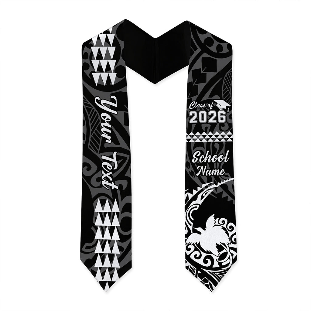 Papua New Guinea Graduation Stole Custom Class 2026 Tribal Kakau Style