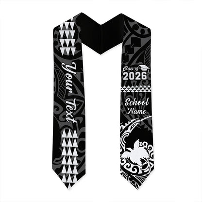 Papua New Guinea Graduation Stole Custom Class 2026 Tribal Kakau Style