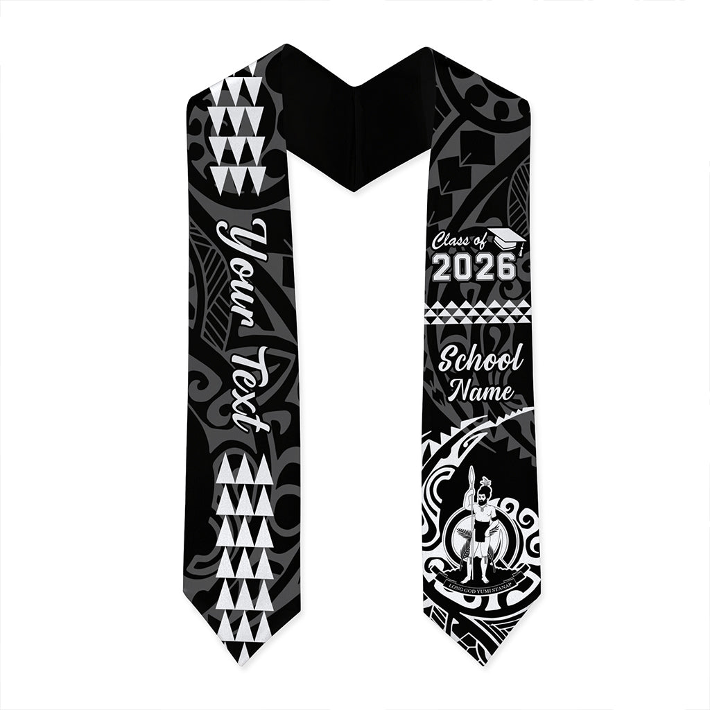 Vanuatu Graduation Stole Custom Class 2026 Tribal Kakau Style