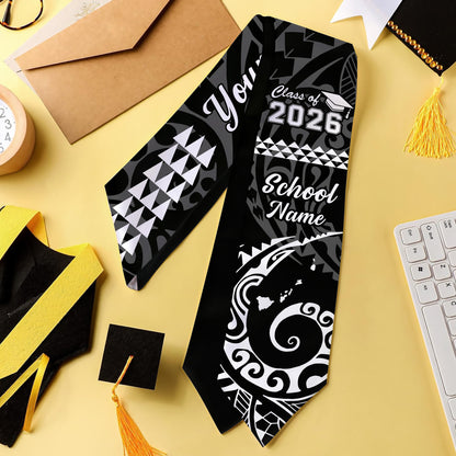 Hawaii Graduation Stole Custom Class 2026 Of Map Kakau Style