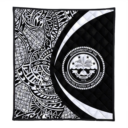 Federated States Of Micronesia Premium Quilt Lauhala White Circle Style