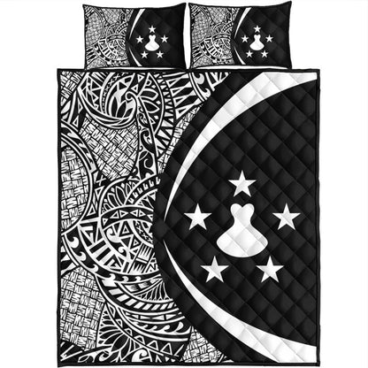 Austral Islands Quilt Bed Set Lauhala White Circle Style