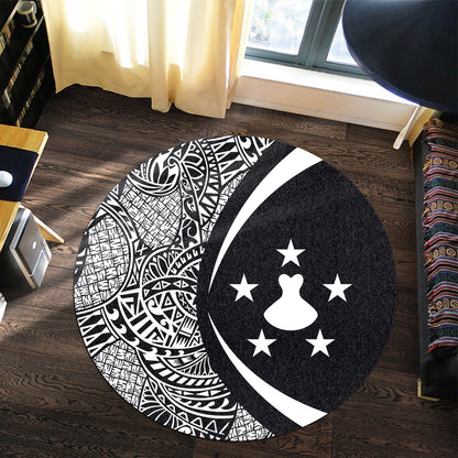 Austral Islands Round Rug Lauhala White Circle Style