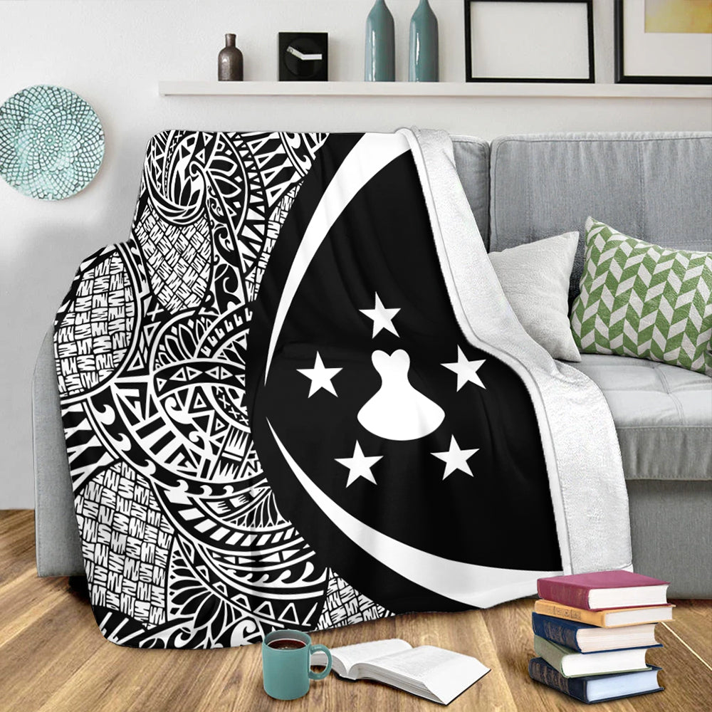 Austral Islands Premium Blanket Lauhala White Circle Style