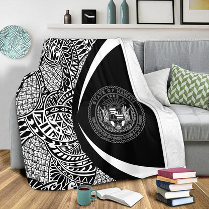 Hawaii Premium Blanket Coat Of Arm Lauhala White Circle