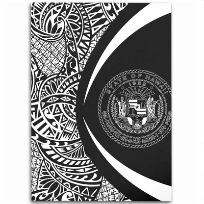 Hawaii Area Rug Coat Of Arm Lauhala White Circle