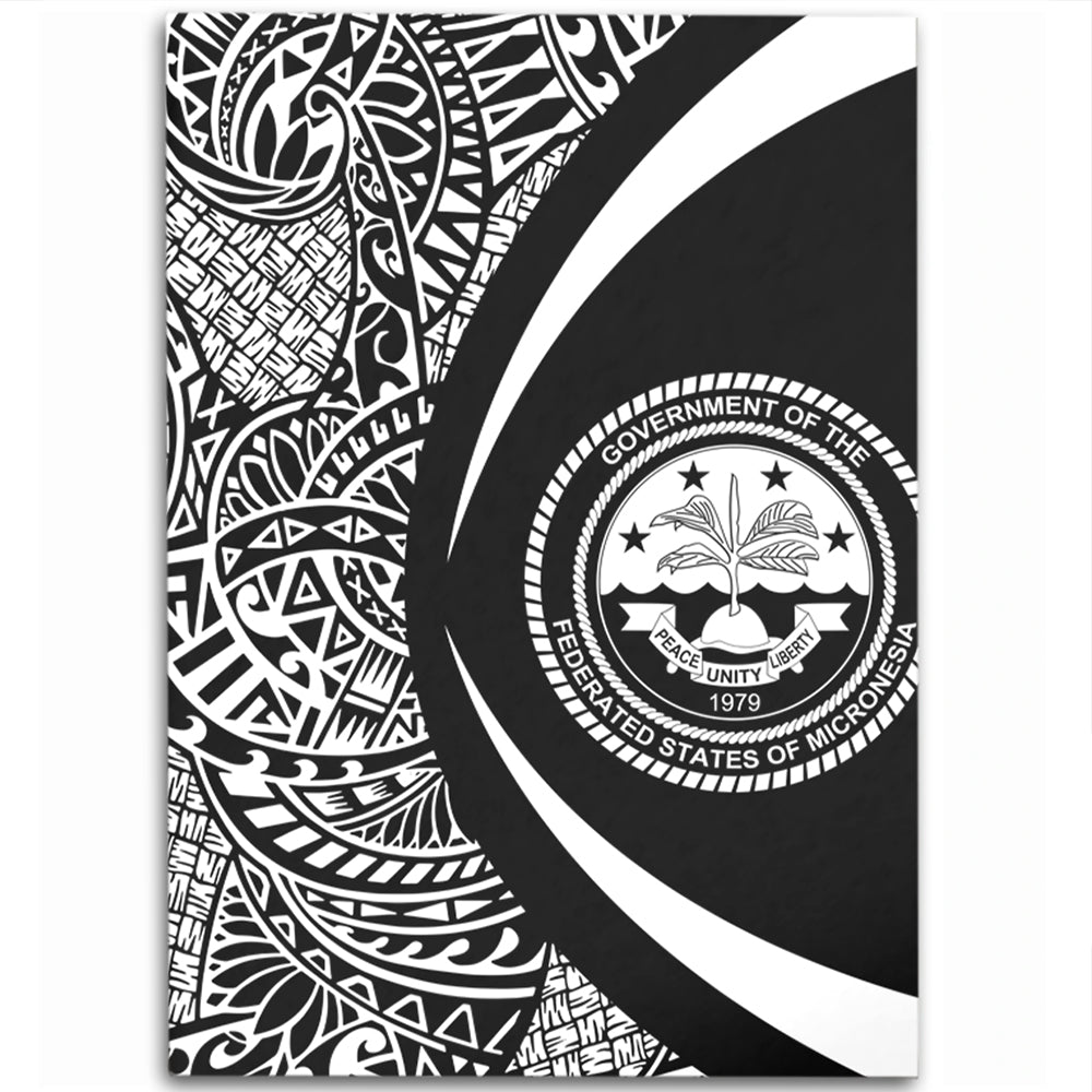 Federated States Of Micronesia Area Rug Lauhala White Circle Style