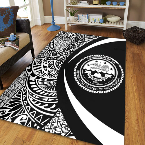 Federated States Of Micronesia Area Rug Lauhala Gold Circle Style