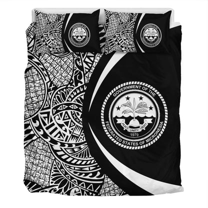 Federated States Of Micronesia Bedding Set Lauhala Gold Circle Style