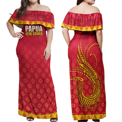 Papua New Guinea Combo Dress And Shirt Lowpolly Pattern with Polynesian Motif