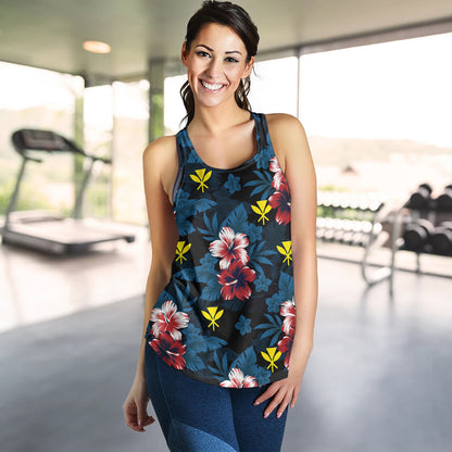 Hawaii Women Tank Kanaka Islands Pattern Floral