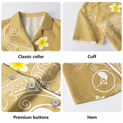 Yap State Hawaiian Shirt Polynesia Floral Tribal