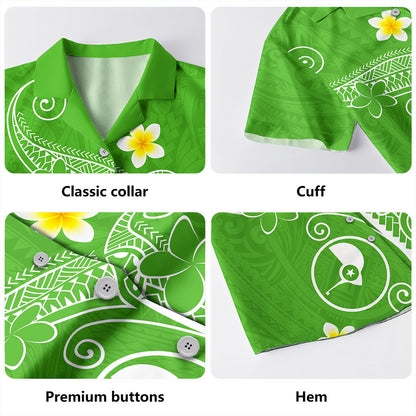 Yap State Hawaiian Shirt Polynesia Floral Tribal
