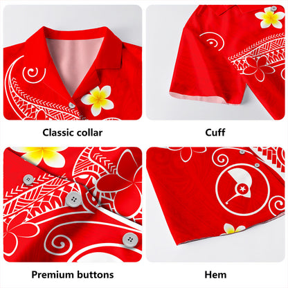 Yap State Hawaiian Shirt Polynesia Floral Tribal Ver.1