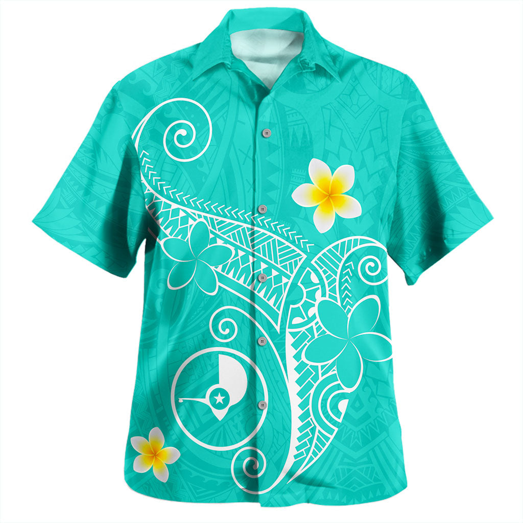 Yap State Hawaiian Shirt Polynesia Floral Tribal Ver.1