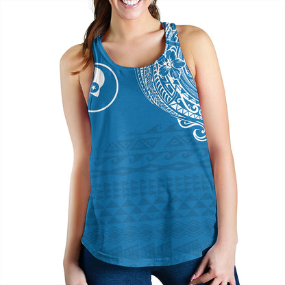 Yap State Women Tank Polynesian Flag With Coat Of Arms