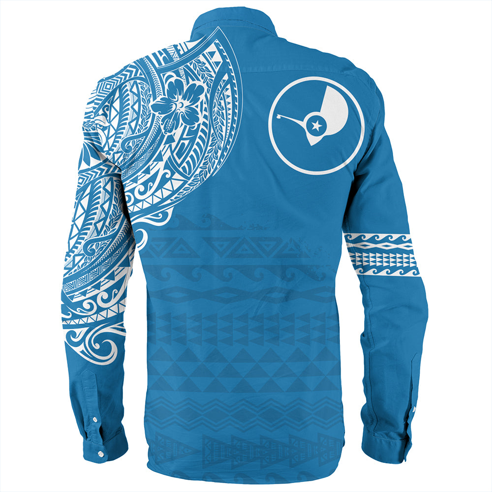 Yap State Long Sleeve Shirt Polynesian Flag With Coat Of Arms