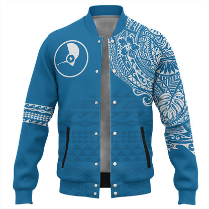 Yap State Baseball Jacket Polynesian Flag With Coat Of Arms