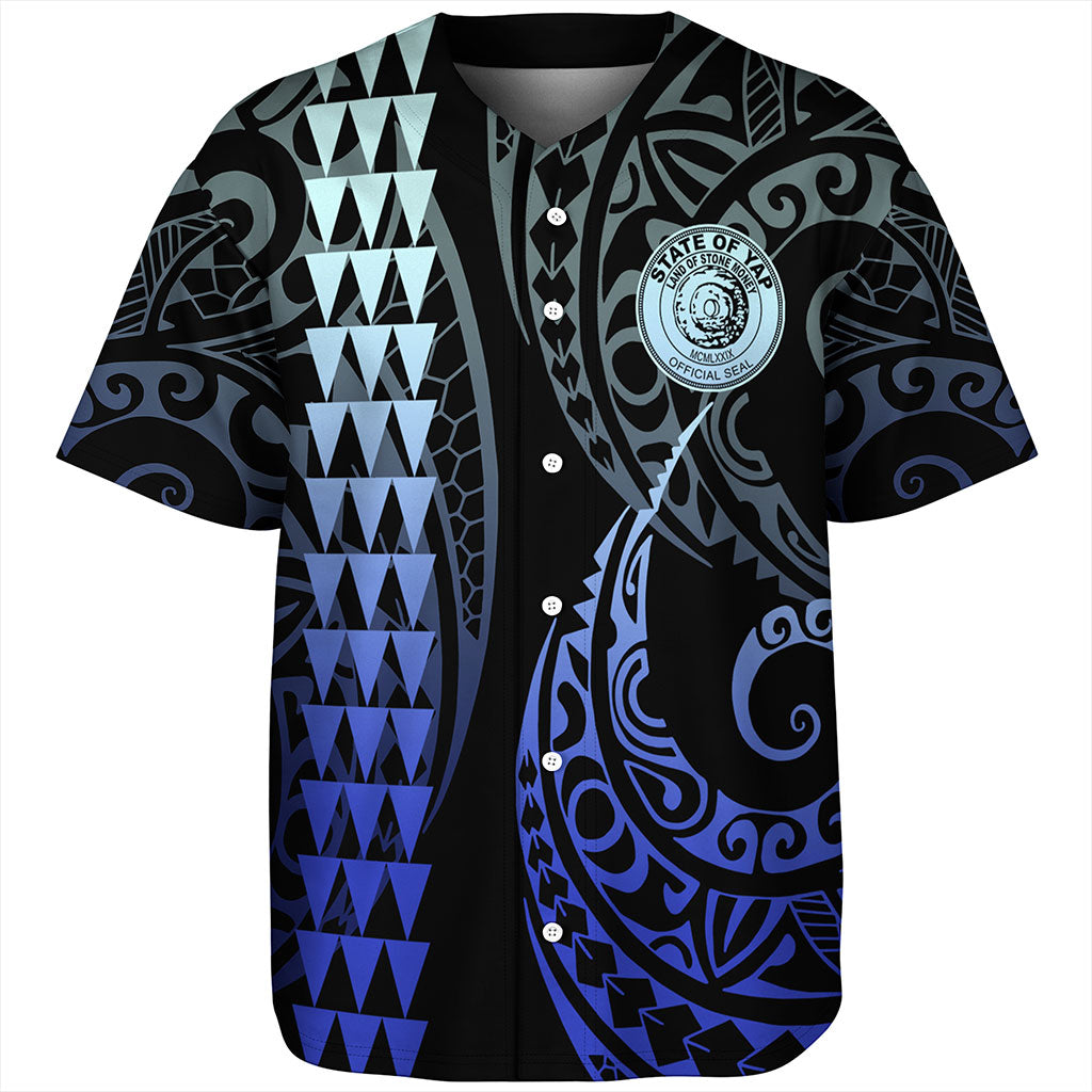 Yap State Baseball Shirt Kakau Style