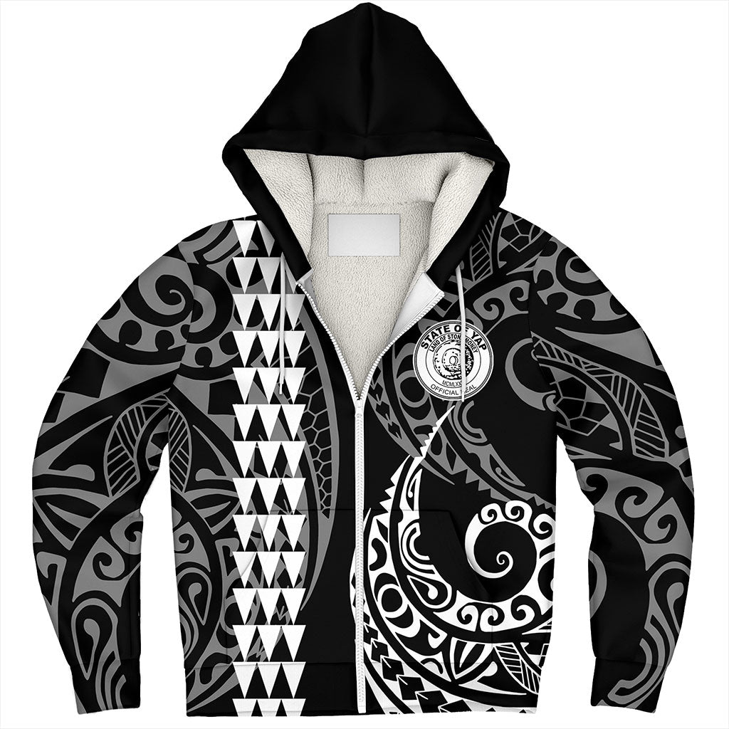 Yap State Sherpa Hoodie Kakau Style Ver.1