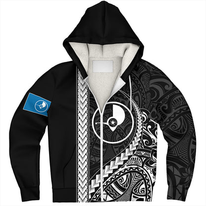 Yap State Sherpa Hoodie Tribal Micronesian Coat Of Arms