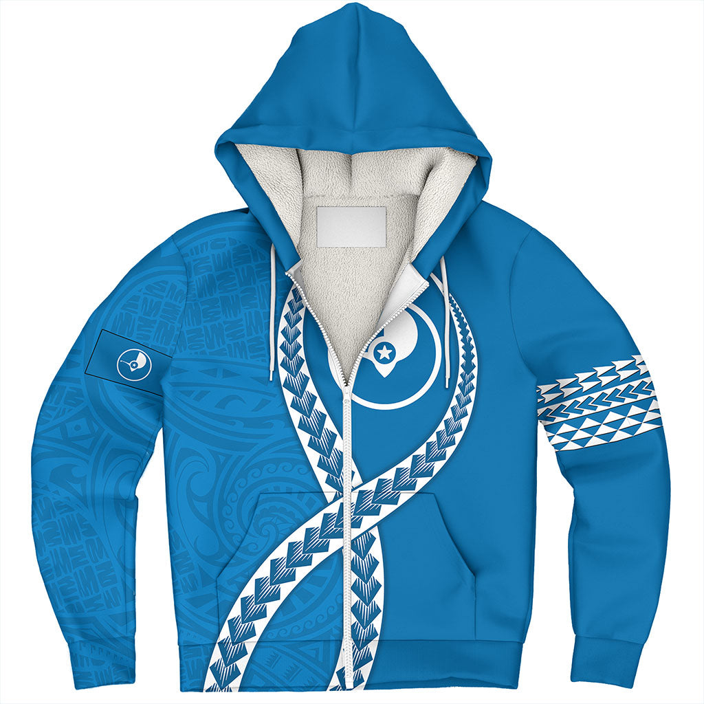 Yap State Sherpa Hoodie Tribal Polynesian In My Heart