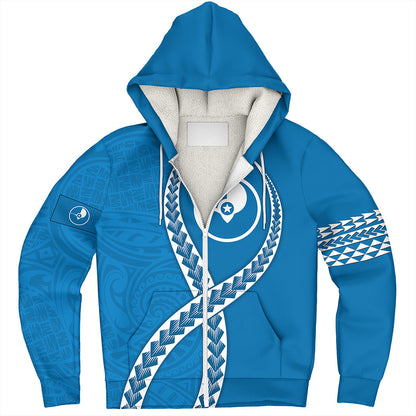 Yap State Sherpa Hoodie Tribal Polynesian In My Heart