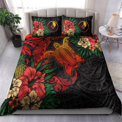 Yap Bedding Set - Yap Polynesian Turtle Tropical Bedding Set
